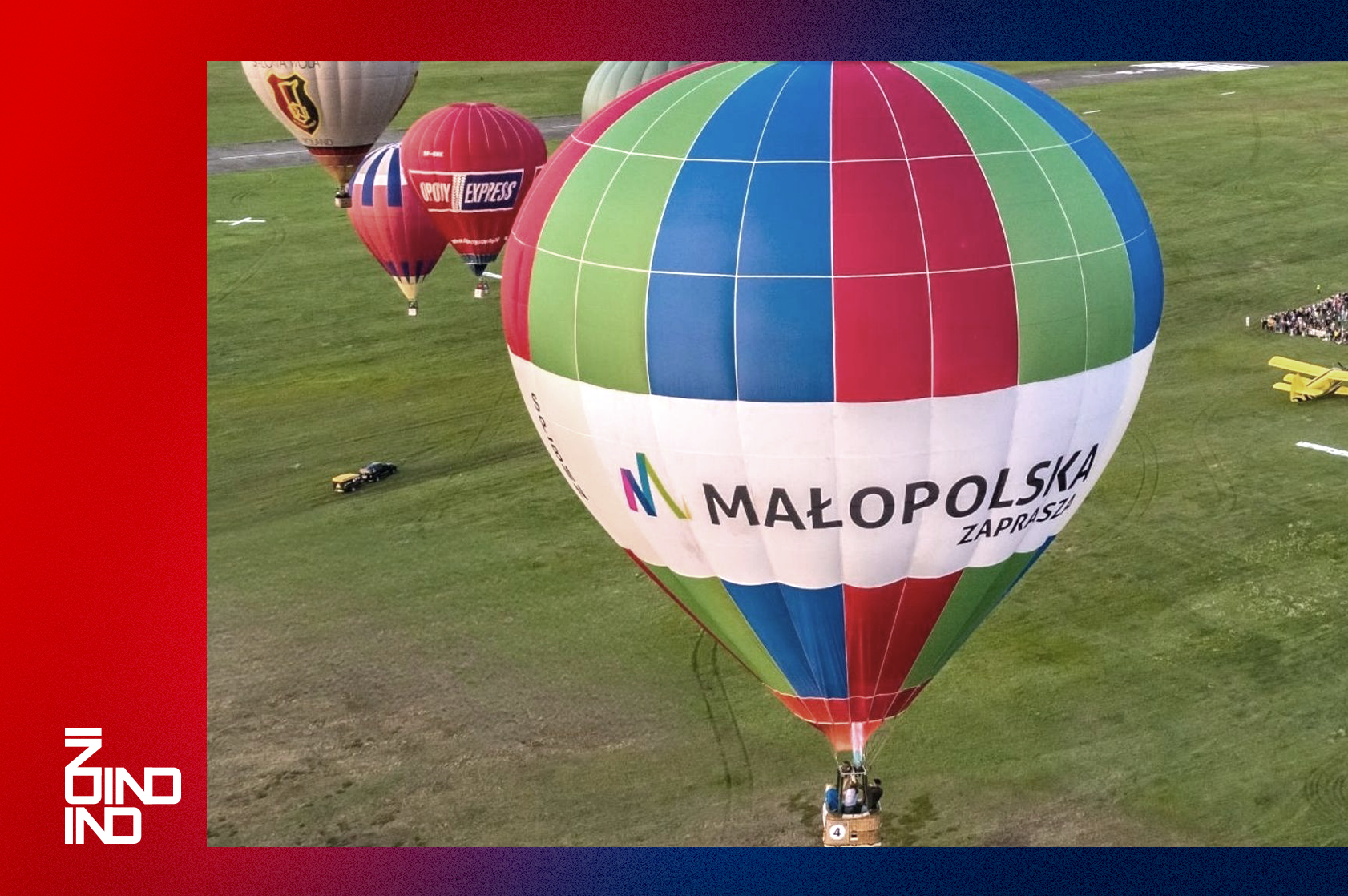 zdjęcie balonu nad Małopolską